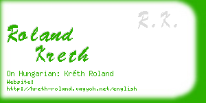 roland kreth business card